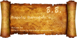 Bagoly Barnabás névjegykártya