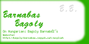 barnabas bagoly business card